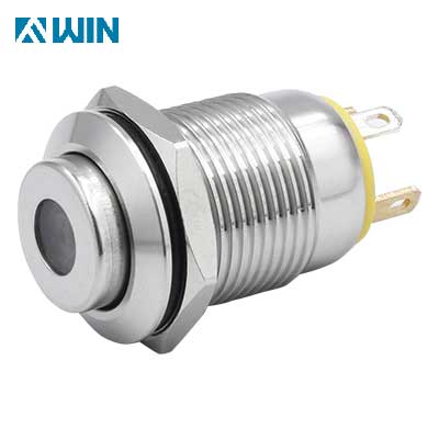 מתג מתכת 12 מ"מ עם מחוון LED