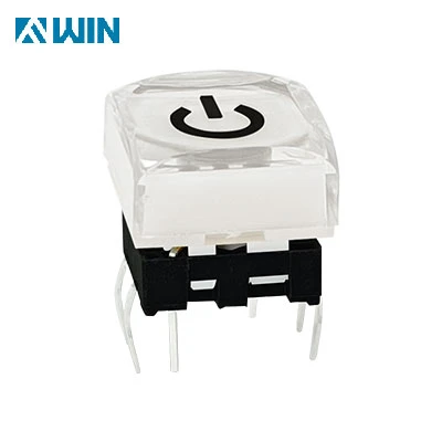 LED illuminated tact button switch for broadcast system