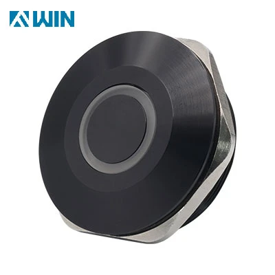 מתג מתכת LED שחור 40 מ"מ